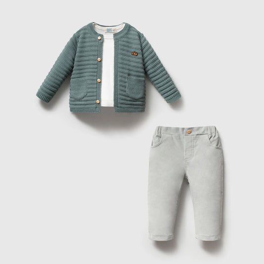 NOYNOY 3-Piece Knitted Cardigan Set