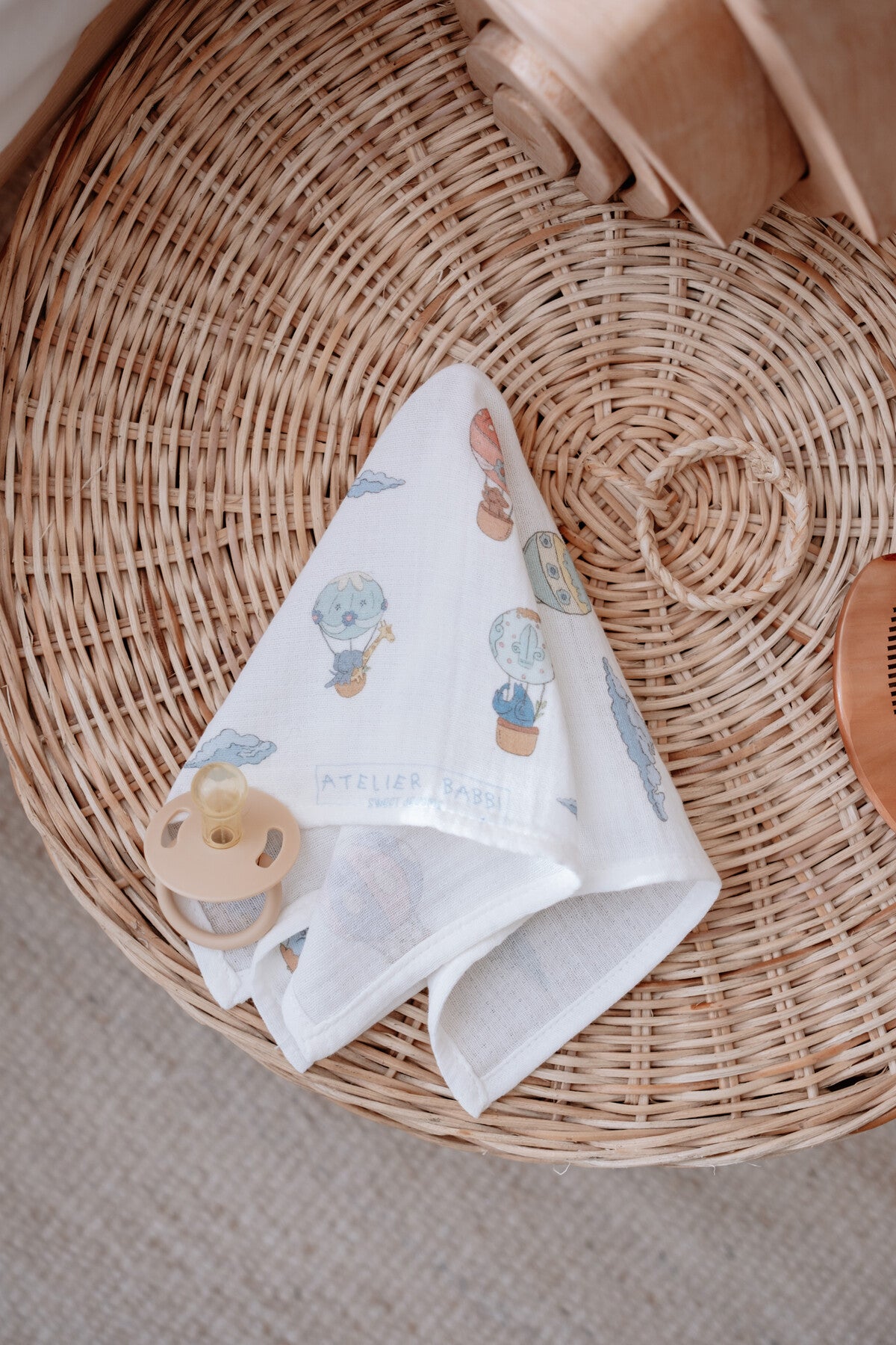 Atelier Babbi Newborn 30x30 cm Mouth Cloth - Cappadocia, 100% Cotton