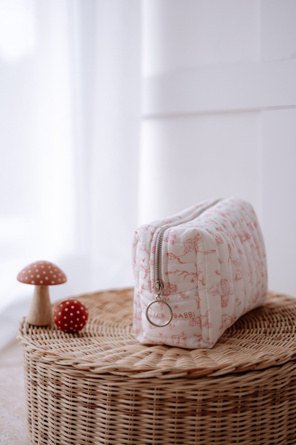 Atelier Babbi Baby Care Bag - Toile De Jouy / Pink