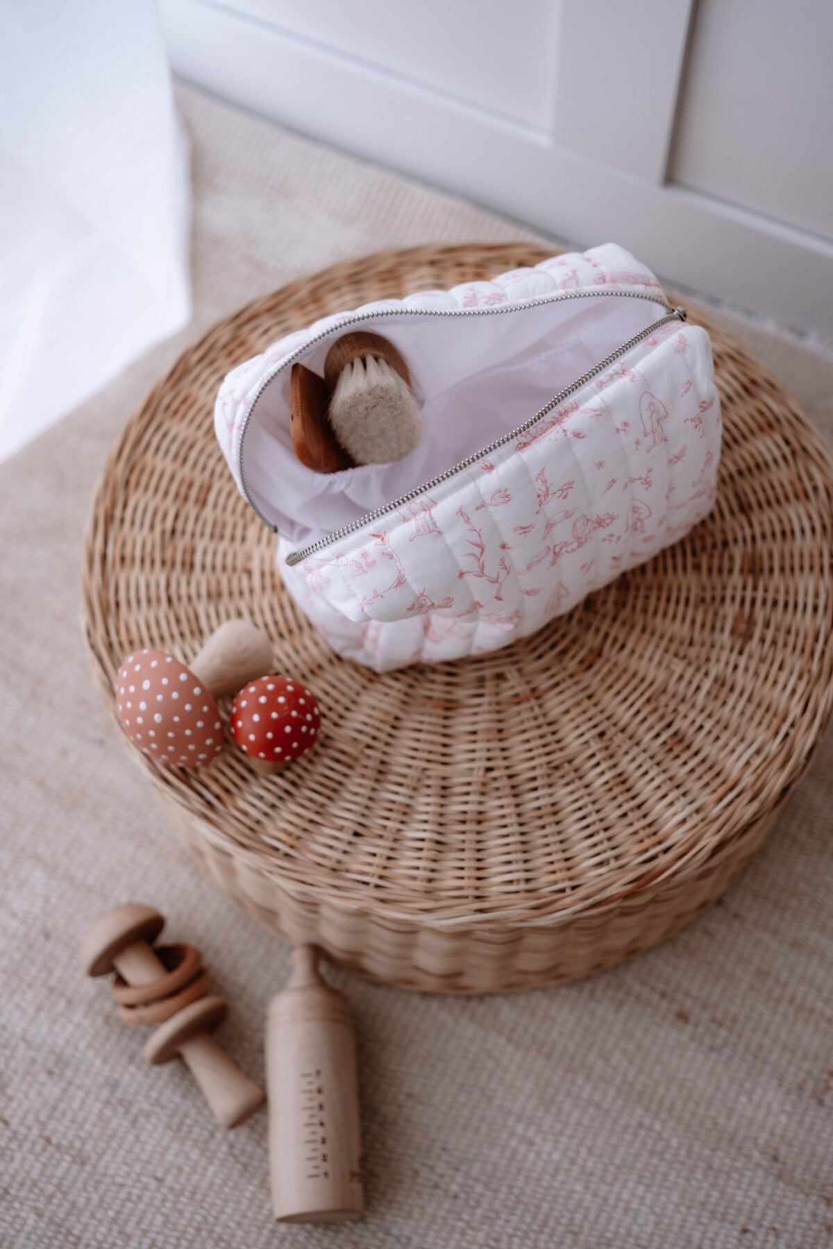 Atelier Babbi Baby Care Bag - Toile De Jouy / Pink
