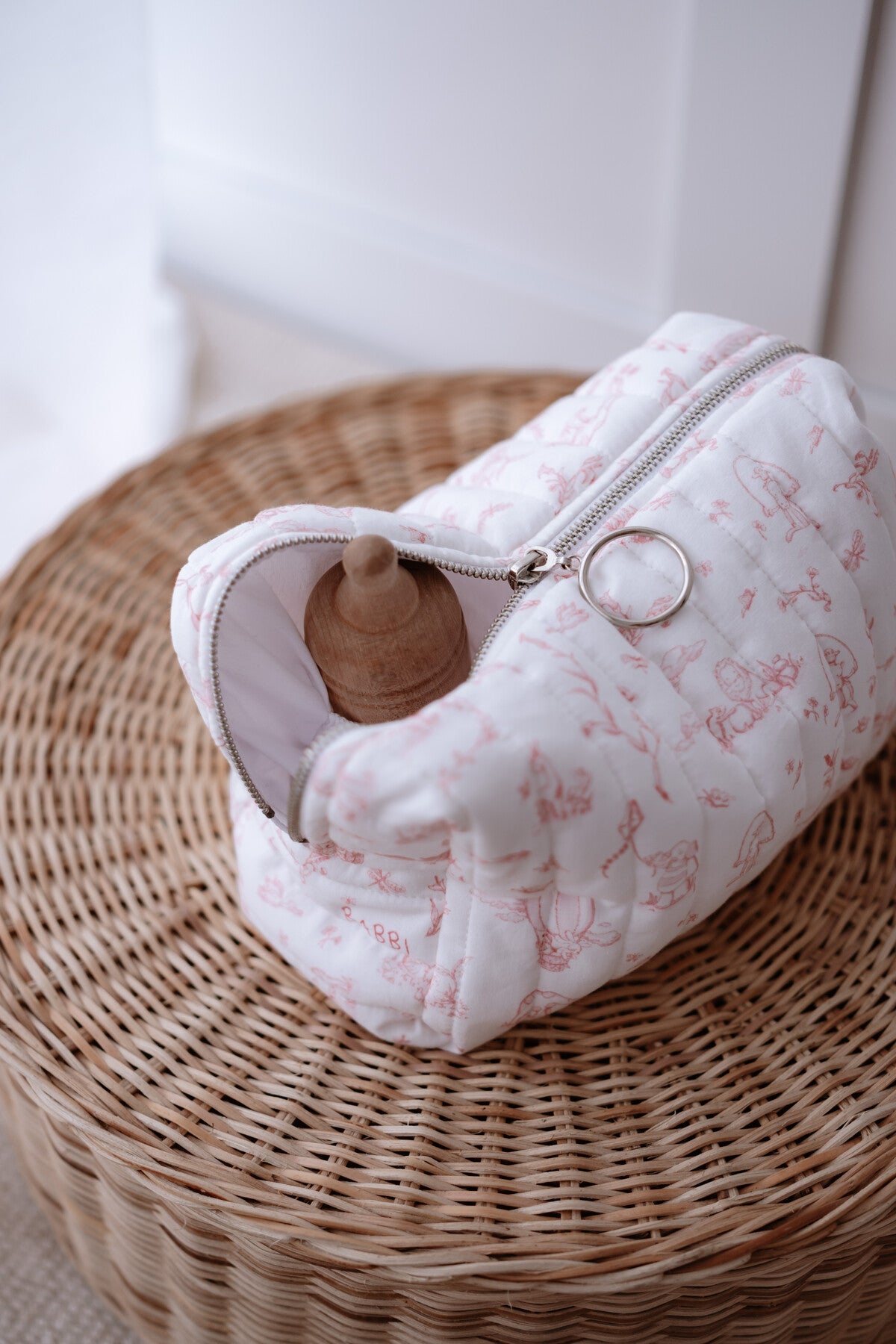 Atelier Babbi Baby Care Bag - Toile De Jouy / Pink