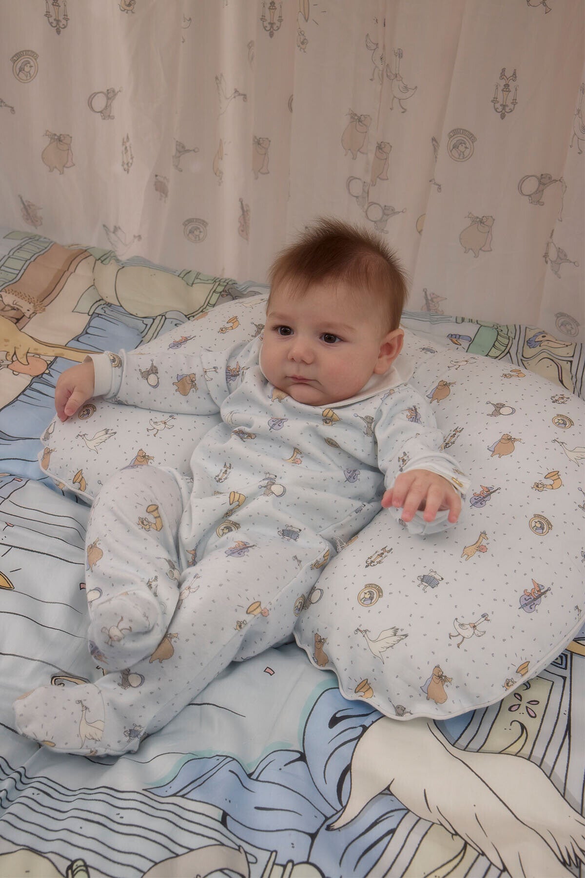 Atelier Babbi Baby Overall – Theatre / Blue, 100% Cotton