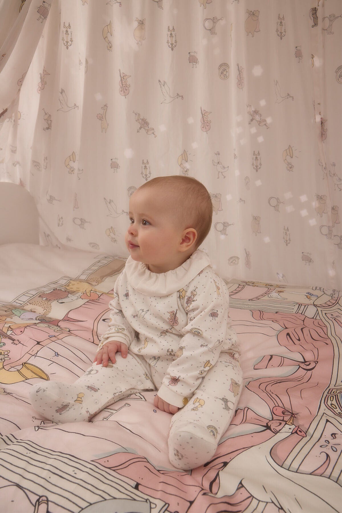 Atelier Babbi Baby Overall – Theatre / Pink, 100% Cotton