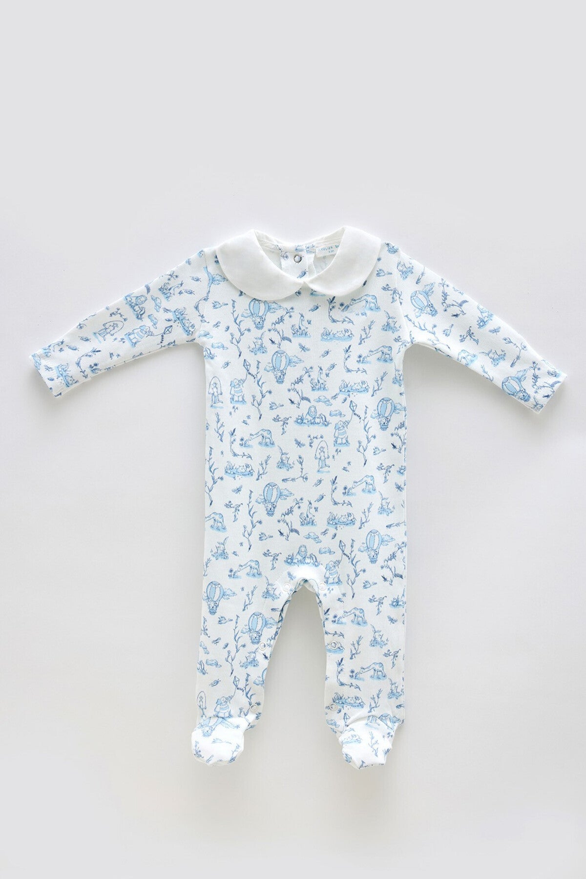 Atelier Babbi Baby Overall – Toile De Jouy /Blue, 100% Cotton