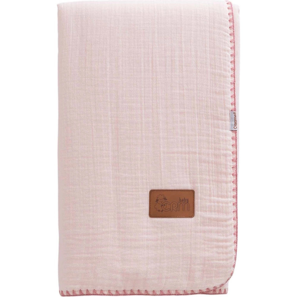 Caramell Pink Fluffy Fleeced Blanket 85x90 cm
