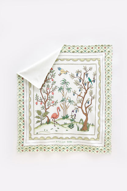 Atelier Babbi Double Sided Cotton Baby Blanket - Spring, 100% Cotton