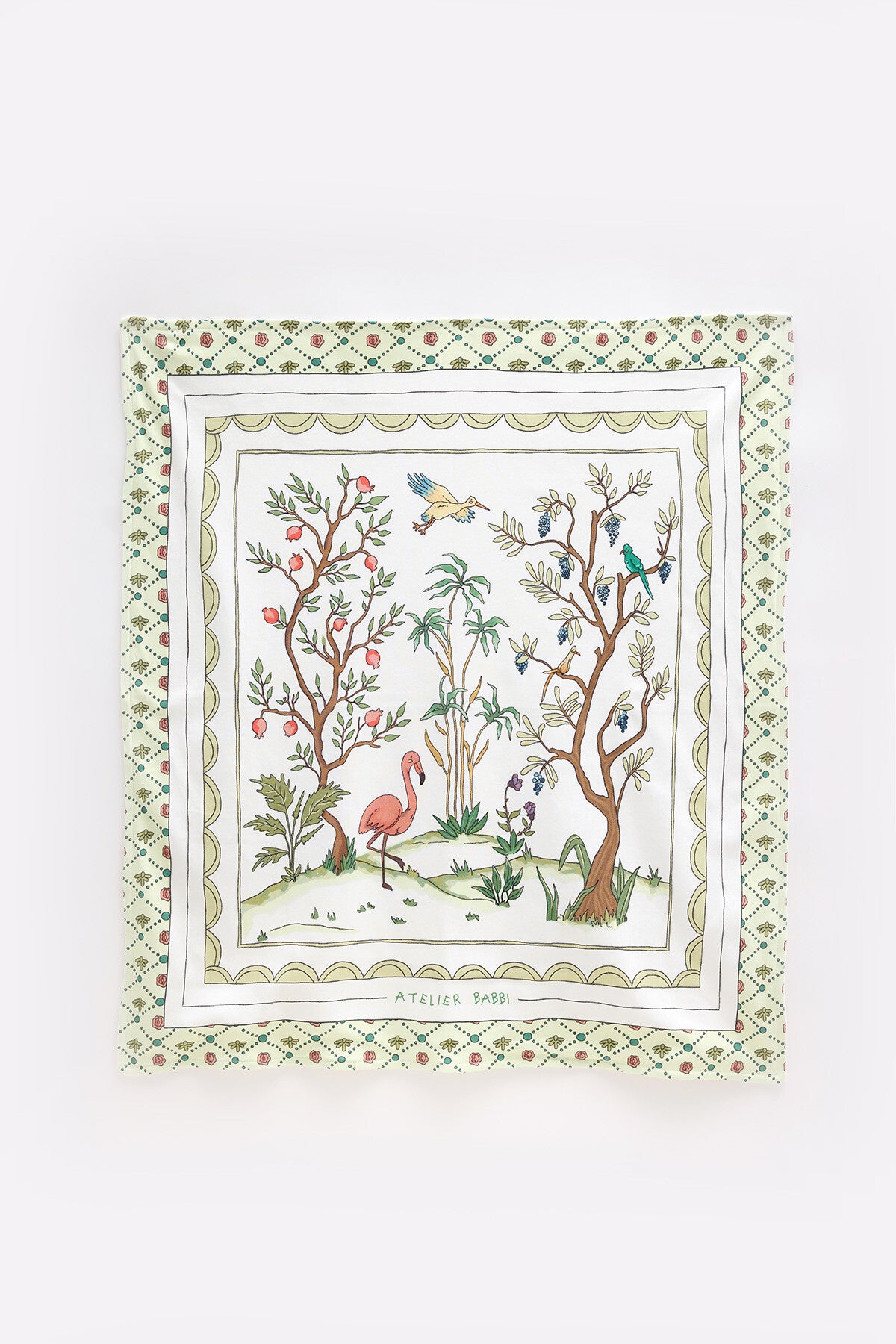 Atelier Babbi Double Sided Cotton Baby Blanket - Spring, 100% Cotton