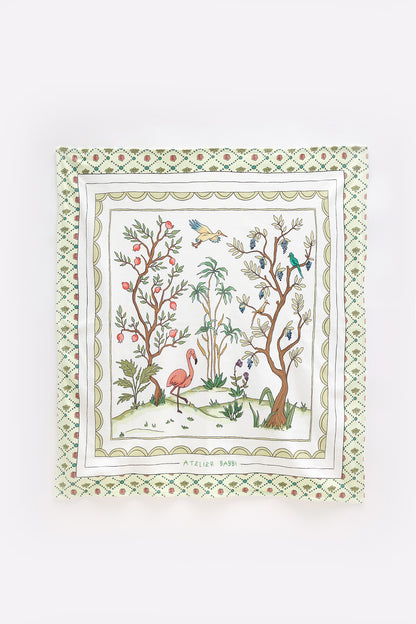 Atelier Babbi Double Sided Cotton Baby Blanket - Spring, 100% Cotton