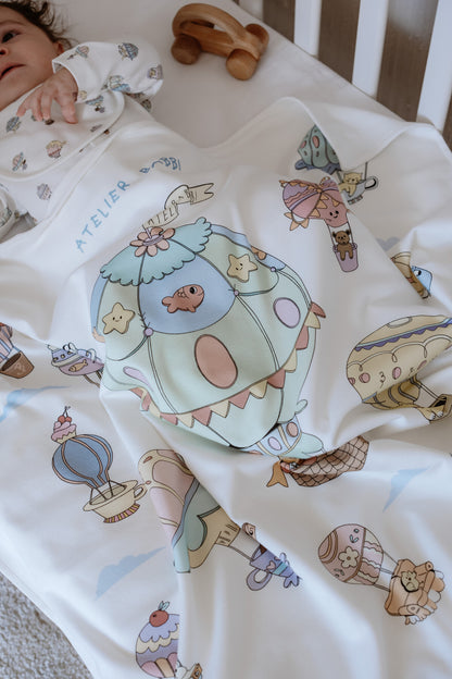 Atelier Babbi Double Sided Baby Blanket - Cappadocia, 100% Cotton