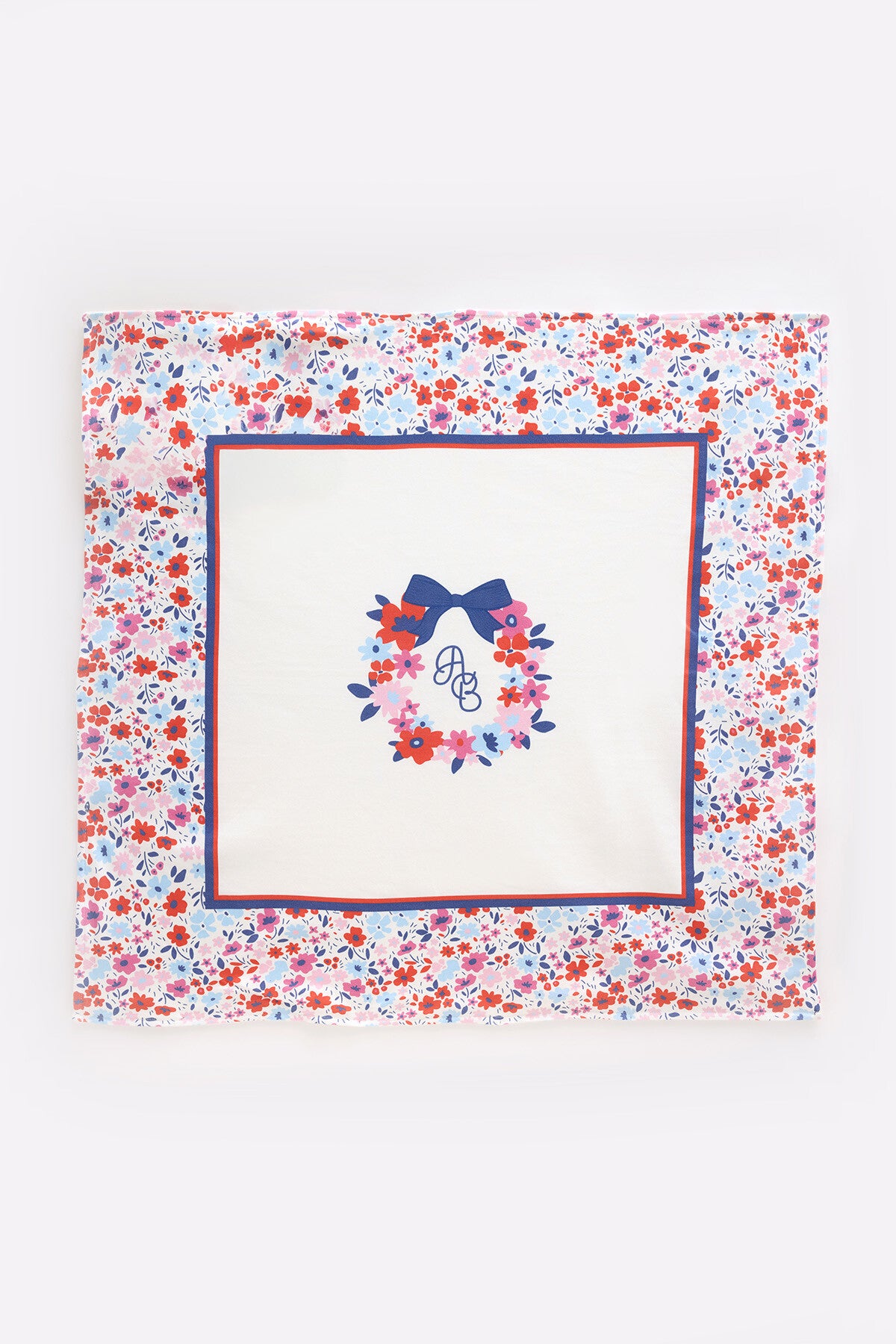 Atelier Babbi Double Layer Muslin Cover – Tiny Flowers  Red, 100% Cotton
