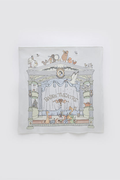 Atelier Babbi Double Sided Cotton Baby Blanket - Theatre / Blue, 100% Cotton