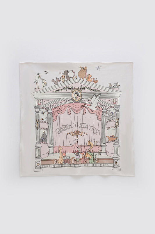 Atelier Babbi Double Sided Cotton Baby Blanket - Theatre / Pink, 100% Cotton