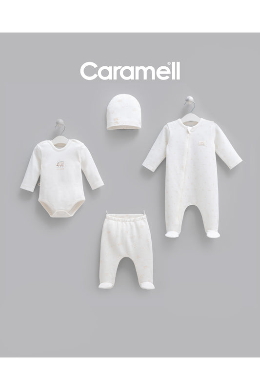 Caramell Mini Travel Overall Set of 4-Pieces, 100% Organic Cotton