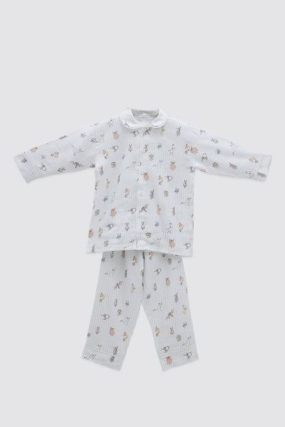Atelier Babbi Pyjama Set - Theatre / Blue, 100% Cotton