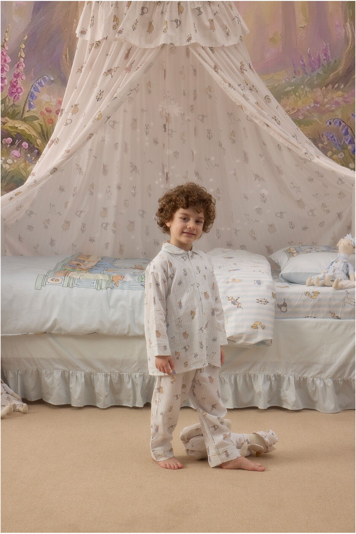 Atelier Babbi Pyjama Set - Theatre / Blue, 100% Cotton