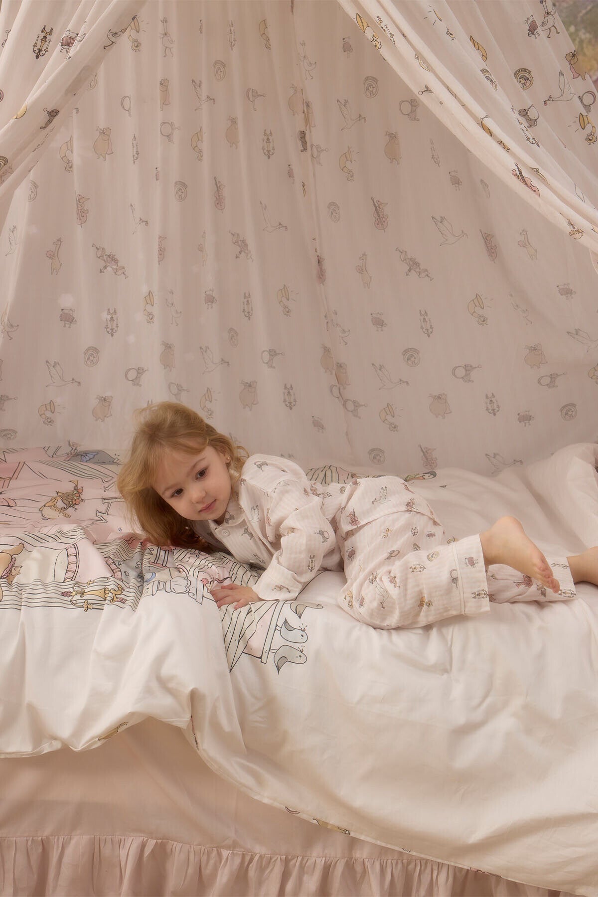 Atelier Babbi Pajama Set - Theatre / Pink, 100% Cotton