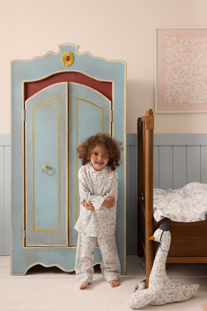 Atelier Babbi Pajama Set - Toile De Jouy / Blue, 100% Cotton