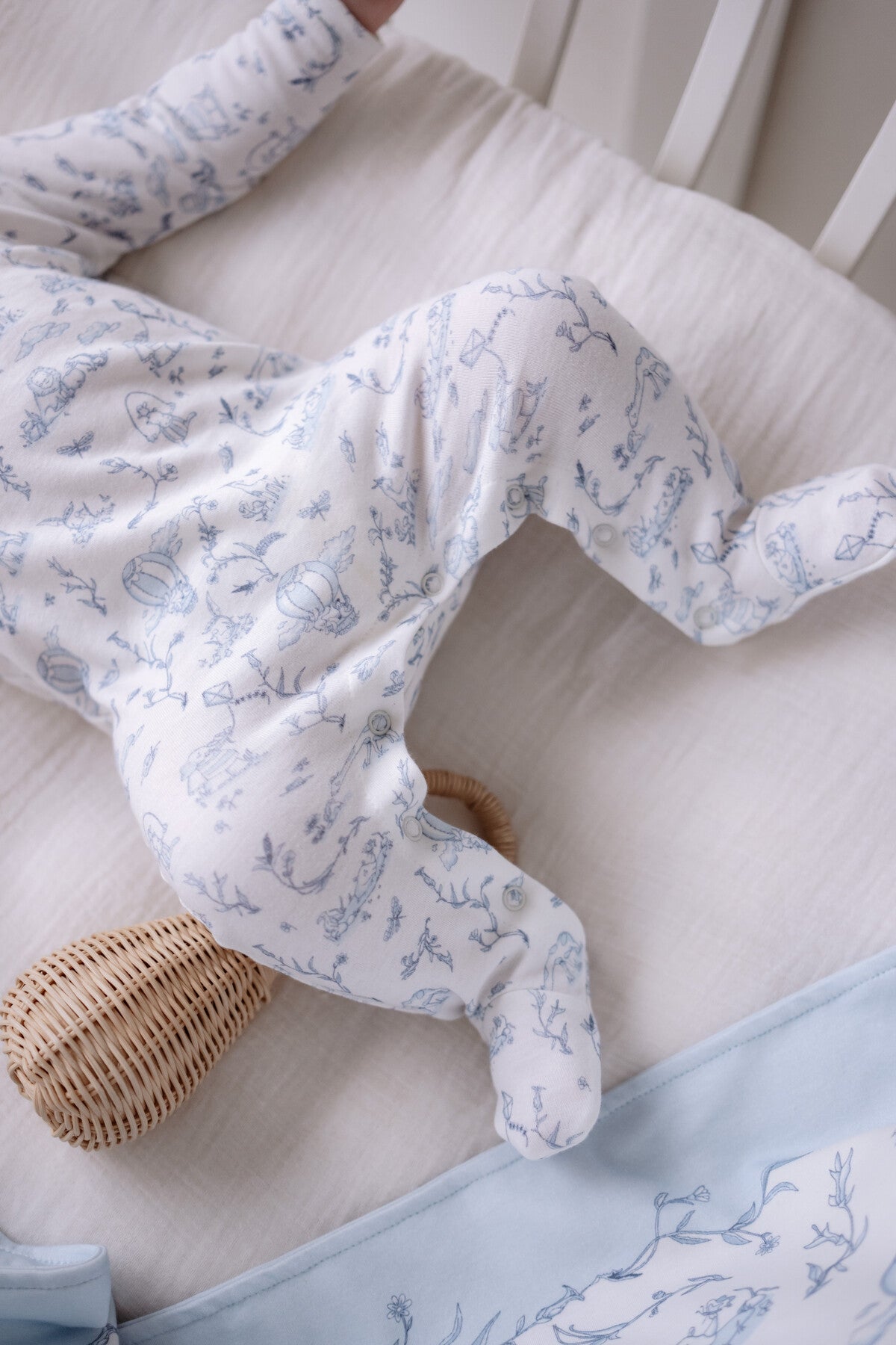 Atelier Babbi Baby Overall – Toile De Jouy /Blue, 100% Cotton