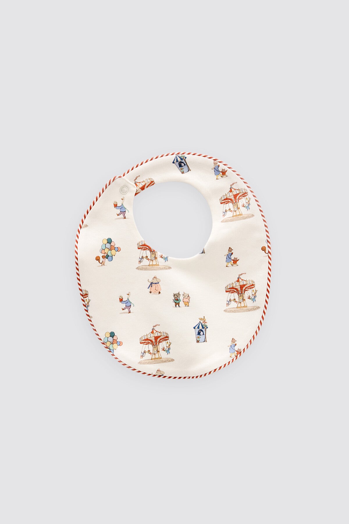 Atelier Babbi Newborn Bib & Hat Set - Funfair, 100% Cotton