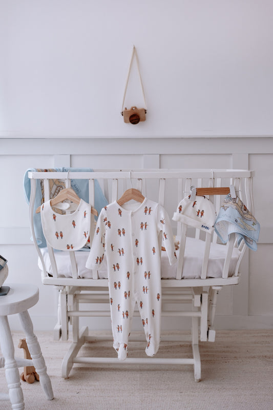 Atelier Babbi Newborn 4-Pieces Set - Tin Soldier, 100% Cotton