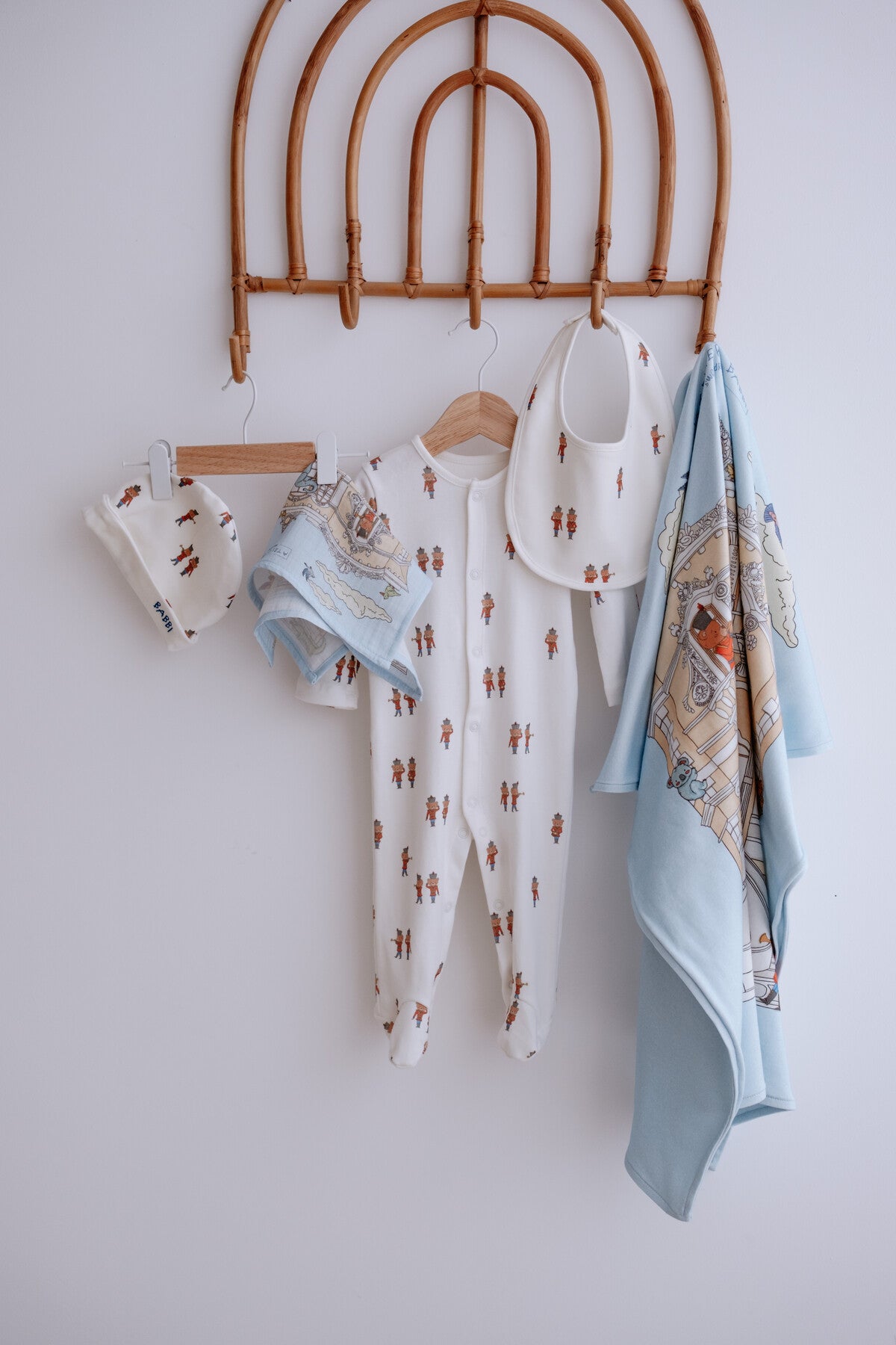 Atelier Babbi Newborn 5-Pieces Set - Tin Soldier, 100% Cotton