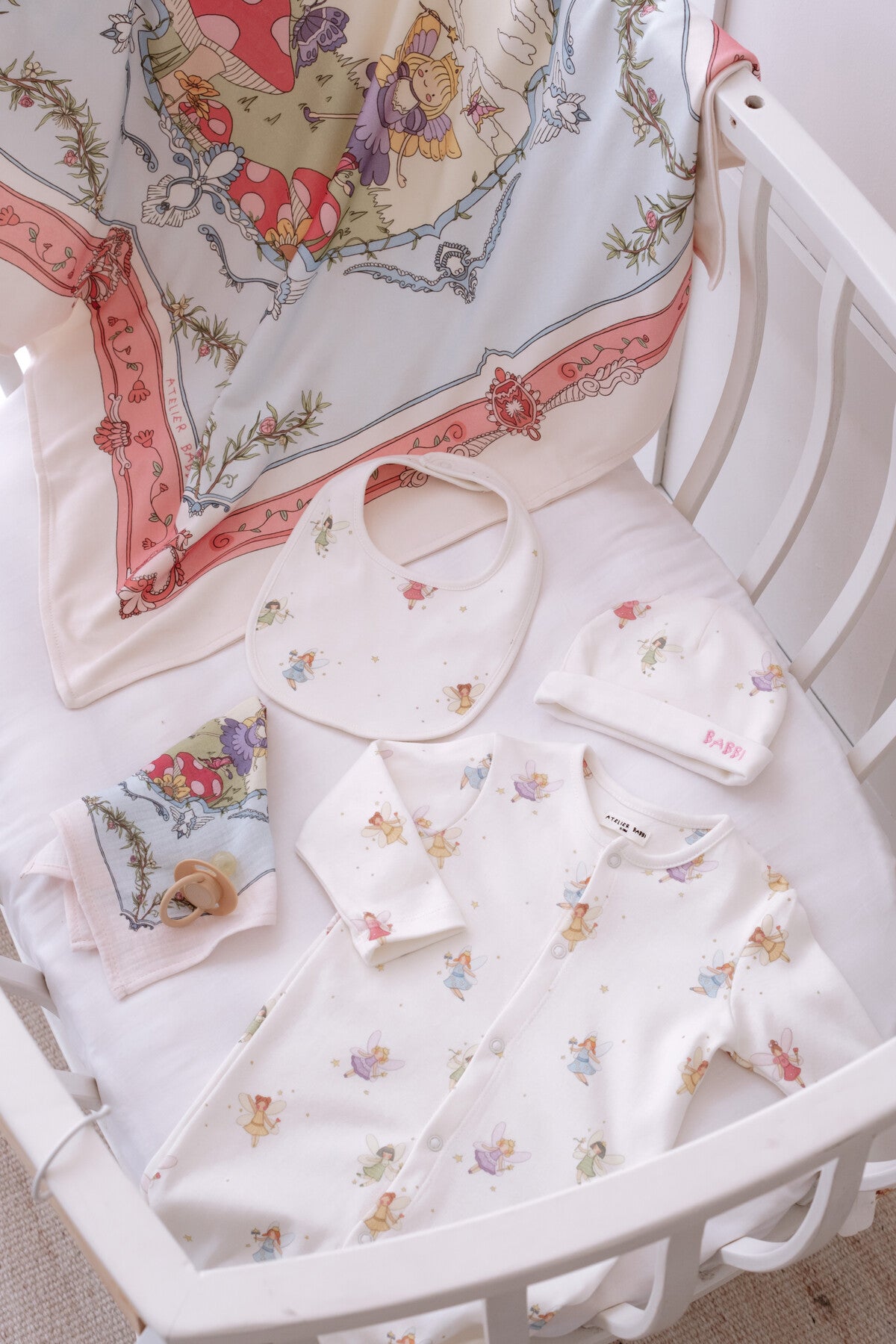 Atelier Babbi Newborn 4-pieces Fairytale Set, 100% Cotton